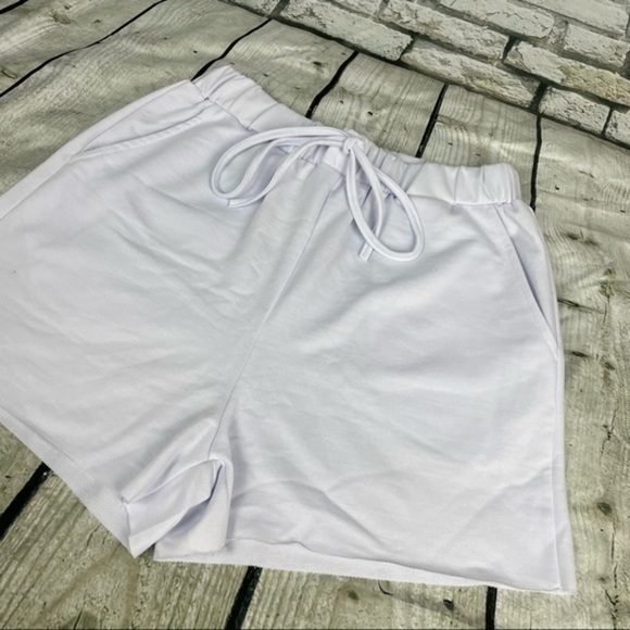 SUVIMUGA White Pocket Drawstring Shorts Medium - Picture 4 of 11